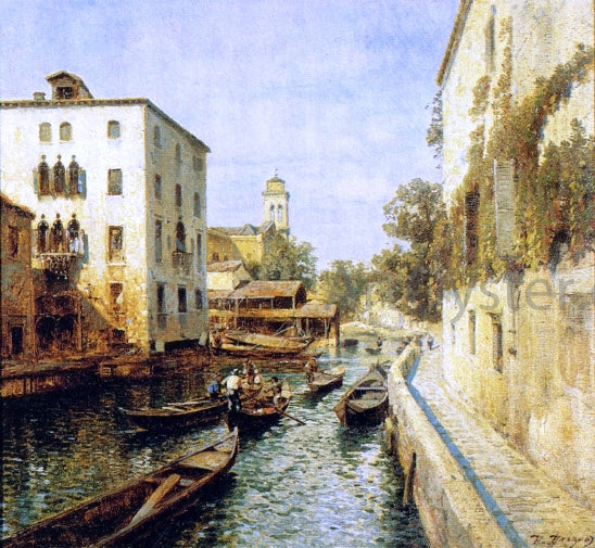  Herman Herzog Canal in Venice - Canvas Art Print