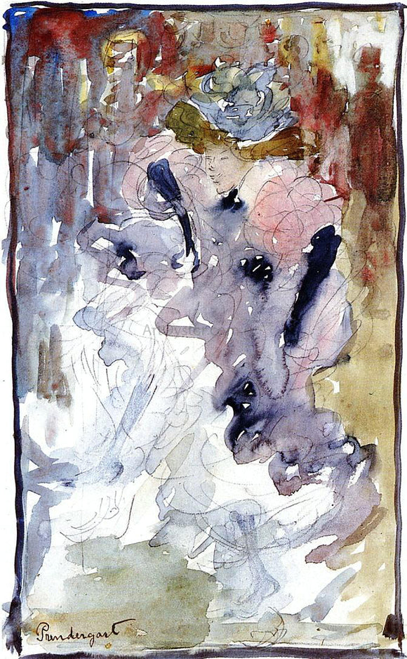  Maurice Prendergast A Can-Can Dancer - Canvas Art Print