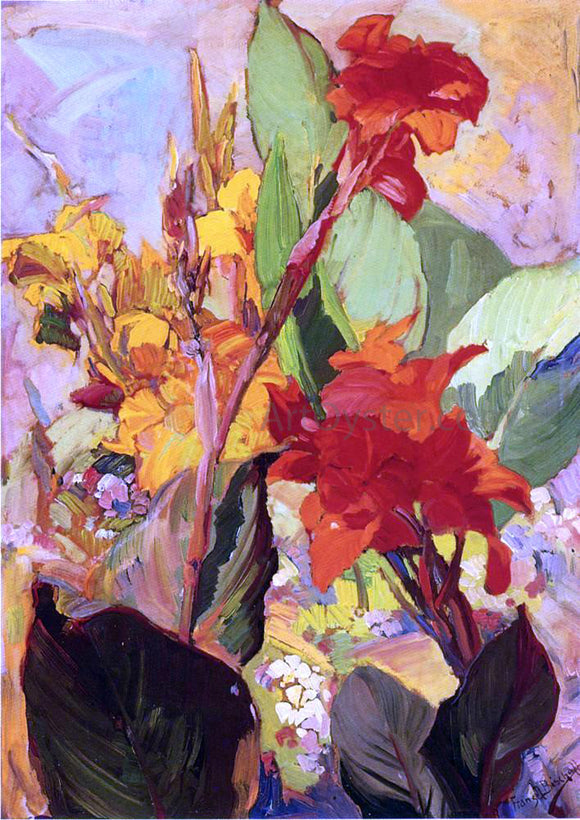  Franz Bischoff Canna Lillies - Canvas Art Print