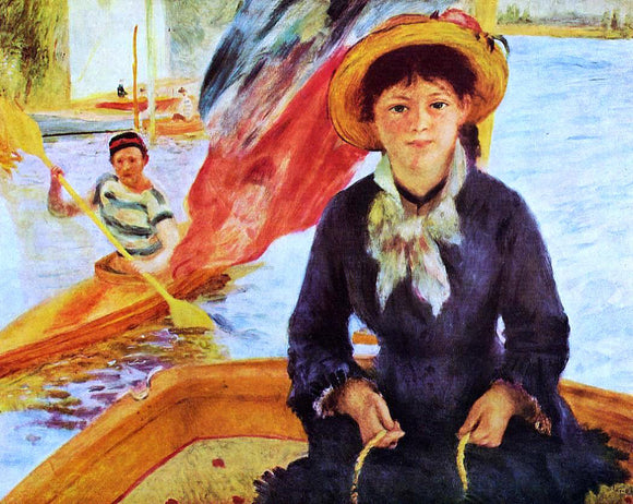  Pierre Auguste Renoir Canoeing (also known as Young Girl in a Boat) - Canvas Art Print