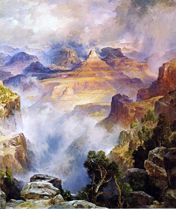  Thomas Moran Canyon Mists: Zoroaster Peak [Grand Canyon, Arizona] - Canvas Art Print