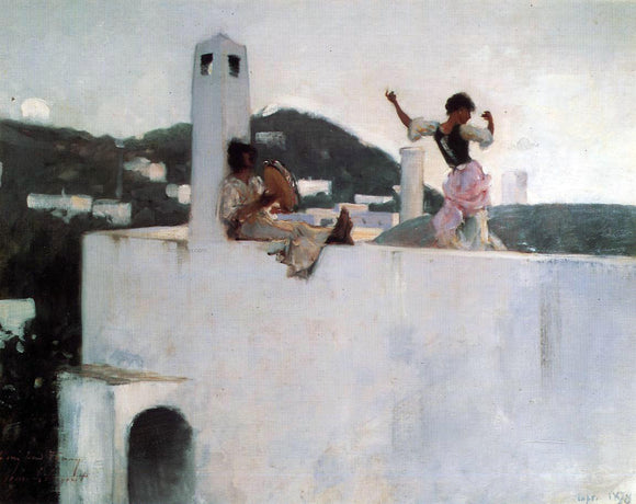  John Singer Sargent Capri Girl on a Rooftop - Canvas Art Print