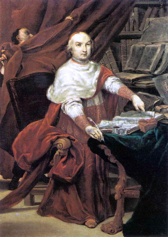  Giuseppe Maria Crespi Cardinal Prospero Lambertini - Canvas Art Print