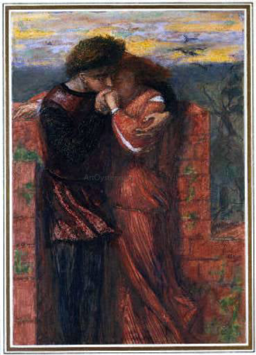 Dante Gabriel Rossetti Carlisle Wall (also known as The Lovers) - Canvas Art Print