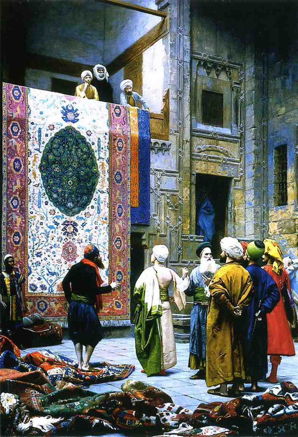  Jean-Leon Gerome Carpet Merchant in Cairo - Canvas Art Print
