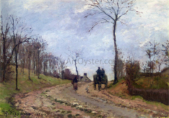  Camille Pissarro Carriage on a Road in Louveciennes in Winter - Canvas Art Print