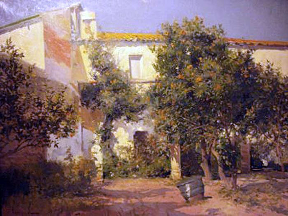  Eliseo Meifren I Roig Casa con Huerto - Canvas Art Print