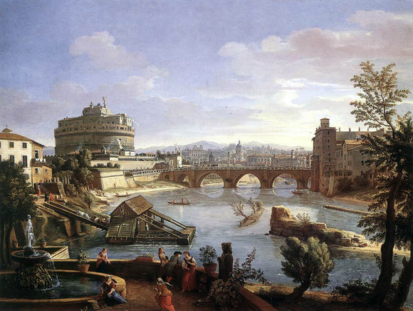  Caspar Andriaans Van Wittel Castel Sant'Angelo from the South - Canvas Art Print