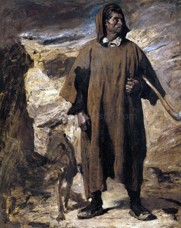  Henri Georges Regnault Castilian Mountain Shepherd - Canvas Art Print
