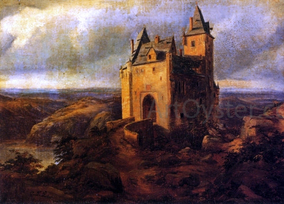  Carl Friedrich Lessing Castle in a Landscape - Canvas Art Print