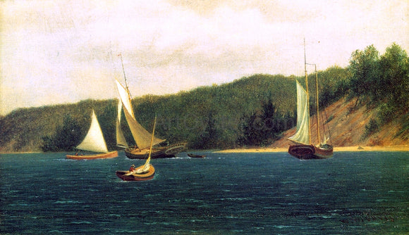  William M Davis Catboats Entering Port Jefferson Harbor, Long Island - Canvas Art Print