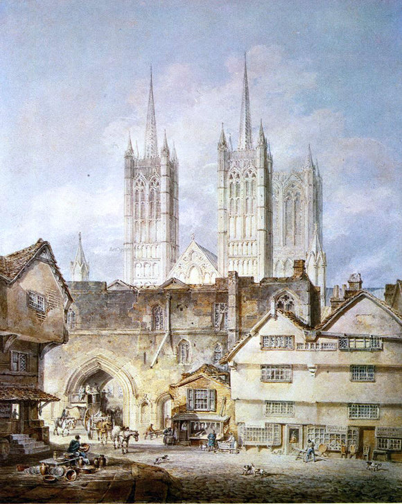  Joseph William Turner Cathedral Church at Lincoln - Canvas Art Print