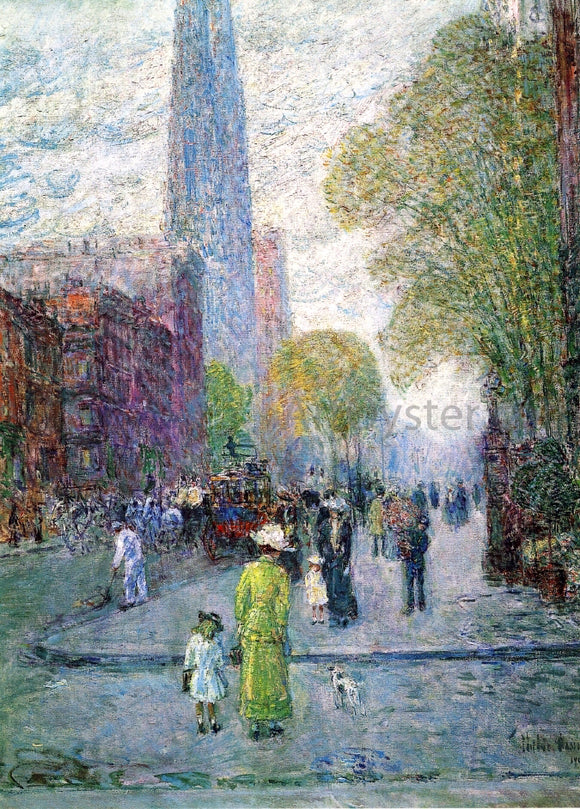  Frederick Childe Hassam Cathedral Spires, Spring Morning - Canvas Art Print
