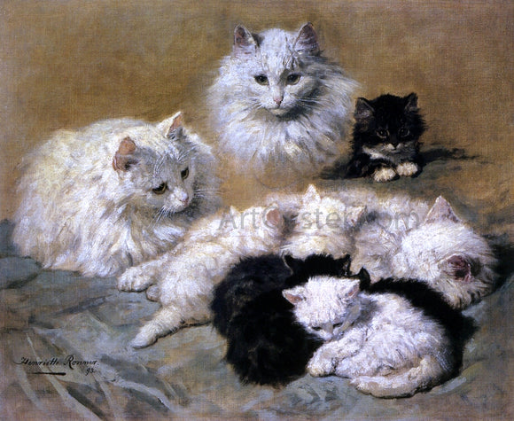  Henriette Ronner-Knip Cats and Kittens - Canvas Art Print