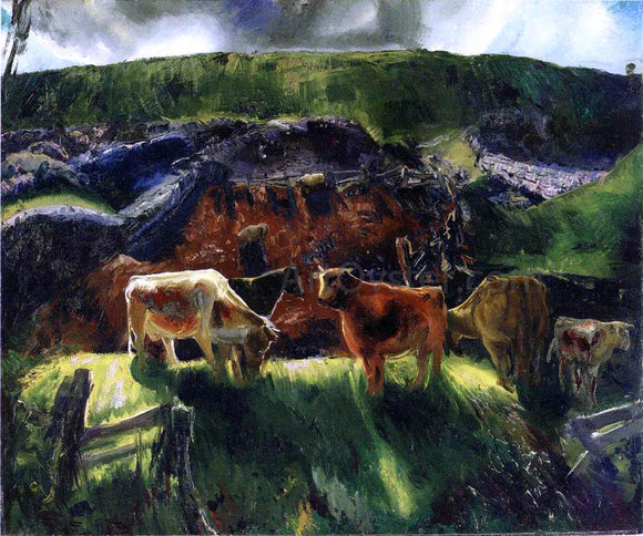  George Wesley Bellows Cattle and Pig Pen - Canvas Art Print