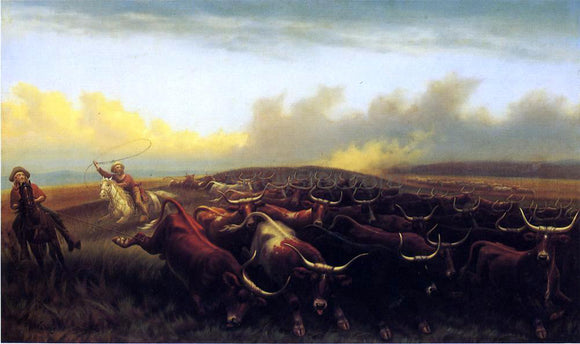  James Walker Cattle Drive No. 1 - Canvas Art Print