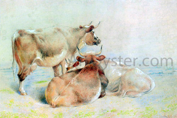  William Huggins Cattle Resting (2 of 2) - Canvas Art Print