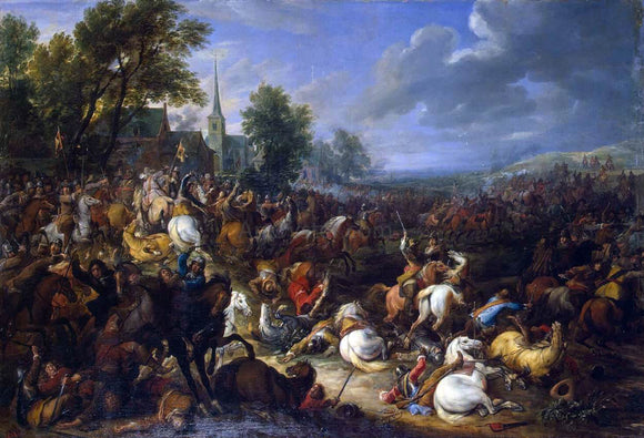  Adam Frans Van Der Meulen Cavalry Engagement - Canvas Art Print