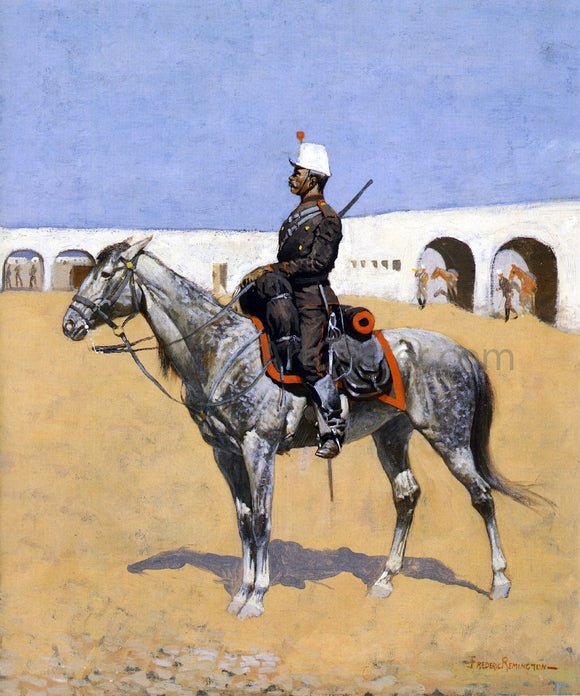  Frederic Remington Cavalryman of the Line, Mexico - Canvas Art Print