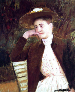  Mary Cassatt Celeste in a Brown Hat - Canvas Art Print
