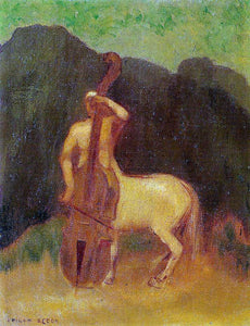  Odilon Redon Centaur with Cello - Canvas Art Print