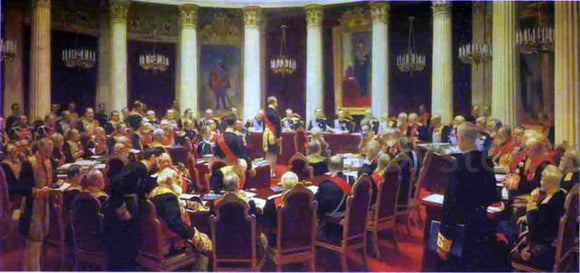  Ilia Efimovich Repin Ceremonial Meeting of the State Council - Canvas Art Print