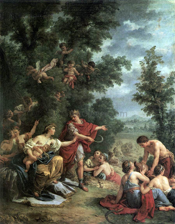  Louis-Jean-Francois Lagrenee Ceres Teaching Agriculture to King Triptolemus - Canvas Art Print