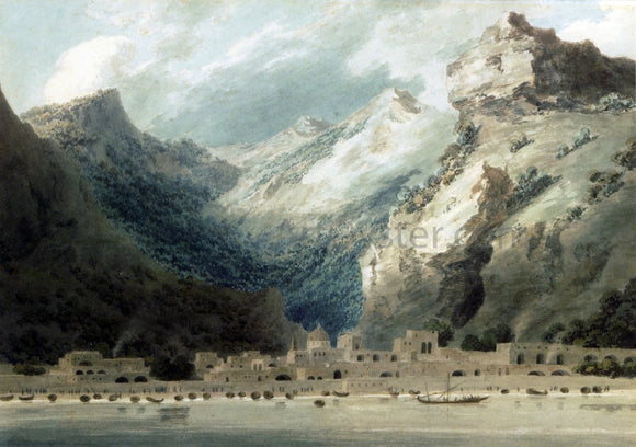  John Robert Cozens Cetera, Gulf of Salerno - Canvas Art Print