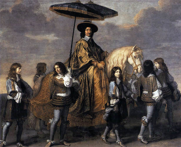  Charles Le Brun Chancellor Seguier at the Entry of Louis XIV into Paris - Canvas Art Print