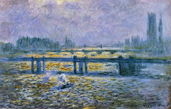  Claude Oscar Monet Charing Cross Bridge, Reflections on the Thames - Canvas Art Print