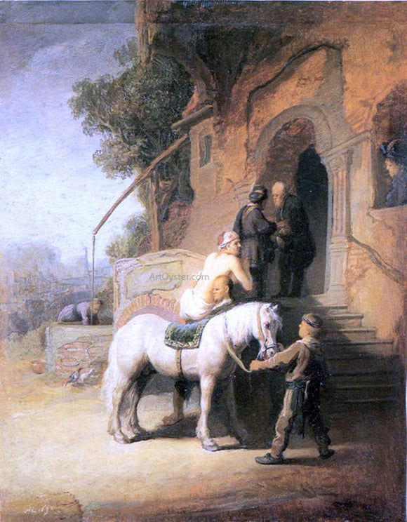  Rembrandt Van Rijn A Charitable Samaritan (also known as The Good Samaritan) - Canvas Art Print