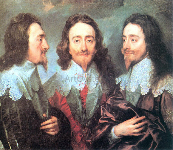  Sir Antony Van Dyck Charles I in Three Positions - Canvas Art Print