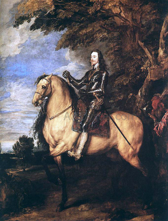  Sir Antony Van Dyck Charles I on Horseback - Canvas Art Print