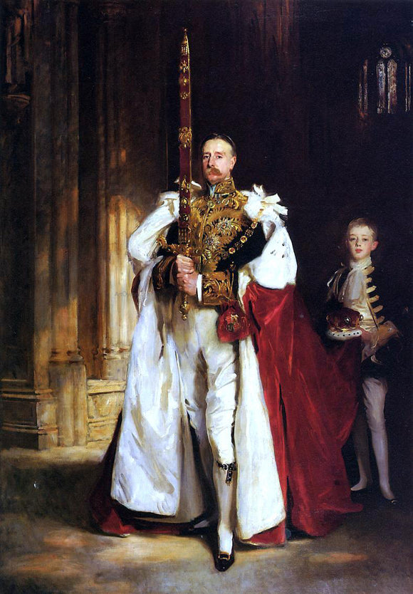  John Singer Sargent Charles Stewart, Sixth Marquess of Londonderry, Carrying the Great Sword of State at the Coronation - Canvas Art Print