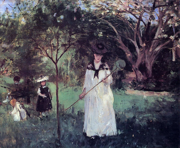  Berthe Morisot Chasing Butterflies - Canvas Art Print
