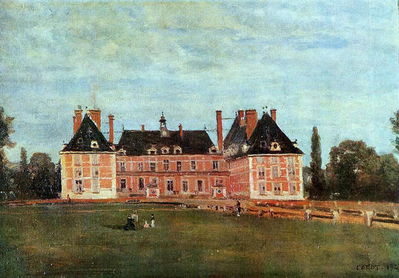  Jean-Baptiste-Camille Corot Chateau de Rosny - Canvas Art Print