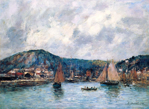  Eugene-Louis Boudin Cherbourg, the Port - Canvas Art Print
