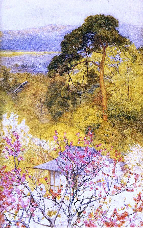  Henry Roderick Newman Cherry Blossom, Kyoto - Canvas Art Print