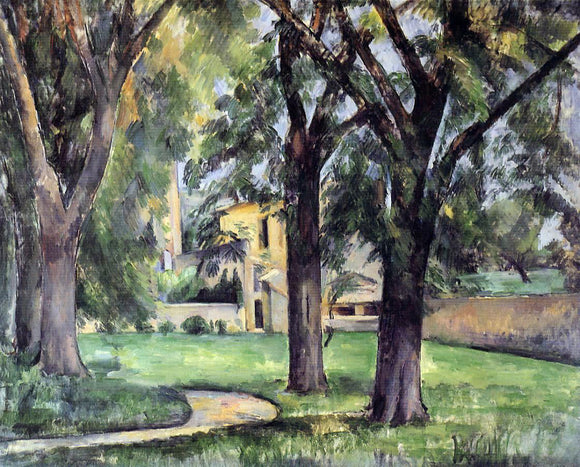  Paul Cezanne Chestnut Tree and Farm at Jas de Bouffan - Canvas Art Print