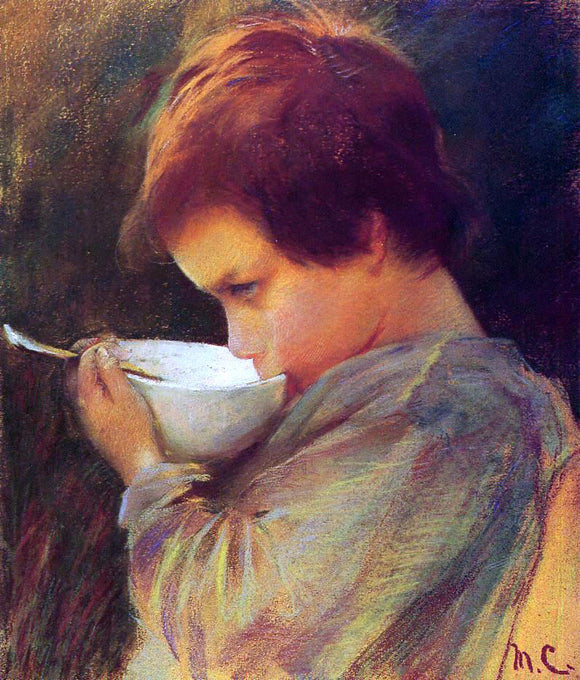  Mary Cassatt Child Drinking Milk - Canvas Art Print