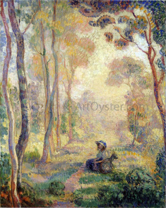  Henri Lebasque Child with Goat in the Pierrefonds Forest - Canvas Art Print