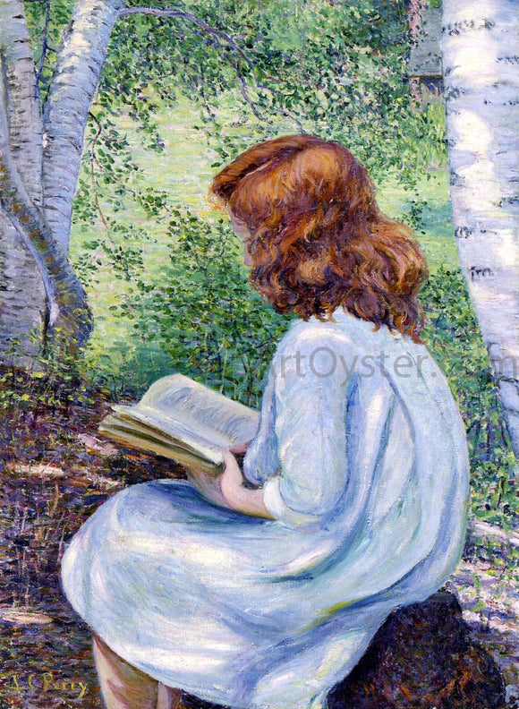  Lilla Cabot Perry Child with Red Hair Reading - Canvas Art Print