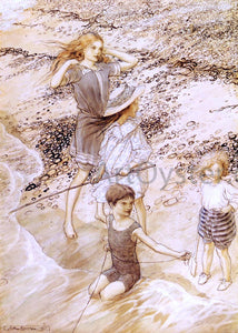  Arthur Rackham Children by the Sea - Canvas Art Print