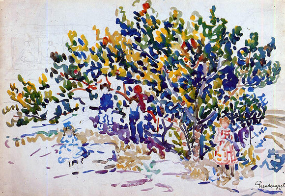  Maurice Prendergast Children in the Tree - Canvas Art Print