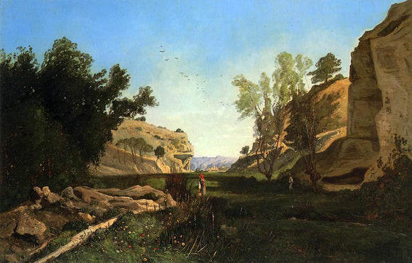  Paul-Camille Guigou Chinchin Valley at Ile-sur-la-Sourgue, Vacluse - Canvas Art Print