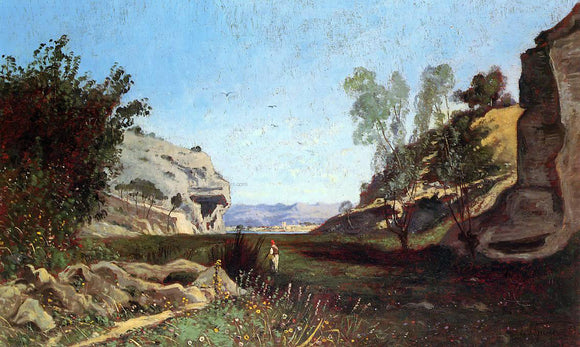  Paul-Camille Guigou Chinchin Valley at Ile-sur-Sorgue, Vacluse - Canvas Art Print