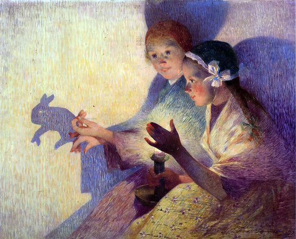  Ferdinand Du Puigaudeau Chinese Shadows, the Rabbit - Canvas Art Print