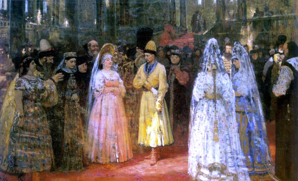  Ilia Efimovich Repin Choosing a Bride for a Grand Duke - Canvas Art Print