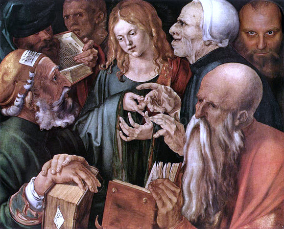  Albrecht Durer Christ among the Doctors - Canvas Art Print