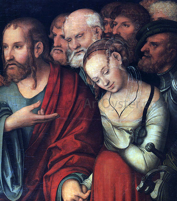  The Younger Lucas Cranach Christ and the Fallen Woman - Canvas Art Print